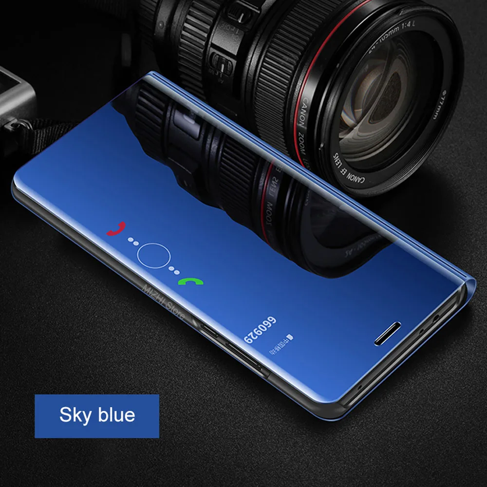 blue Умный зеркальный флип-чехол для телефона huawei p30 чехол для huawei p30 pro p 30 lite светильник p30pro 30pro Funda Coque capa - Цвет: blue