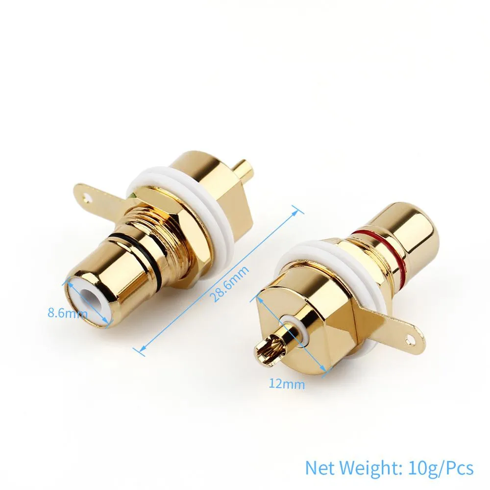 Гнездо Hi Fi RCA с позолоченным разъемом аудиоразъем для медных разъемов bmc адаптер