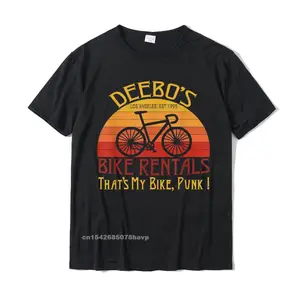 Deebos Bike Rentals Vintage Bike Rider Funny Gift T-Shirt Tshirts Retro Summer Cotton Man Tops & Tees Print