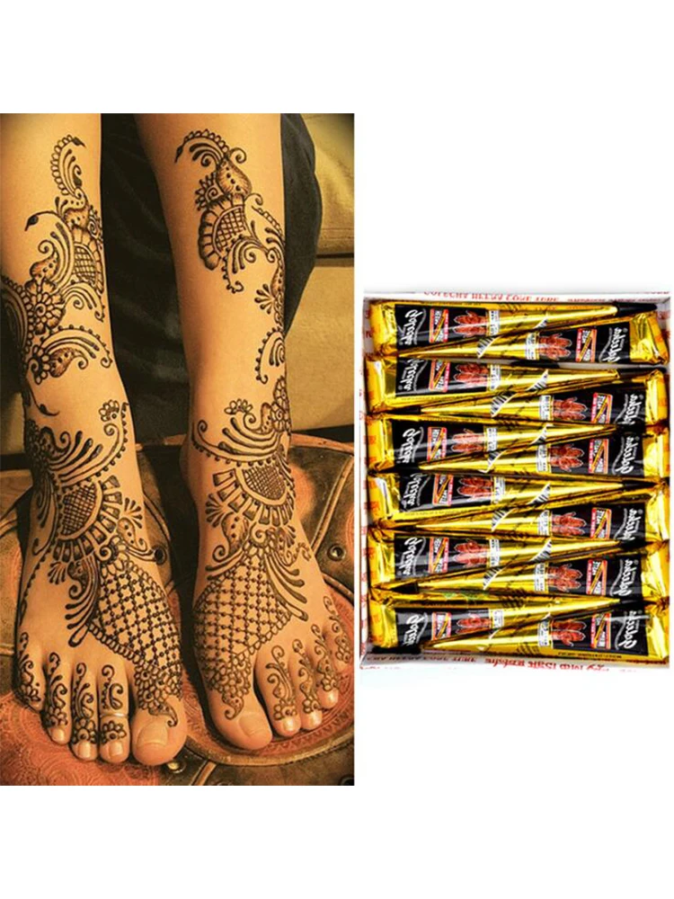 Конусы хны индийская хна черная коричневая красная белая конусы для Временной