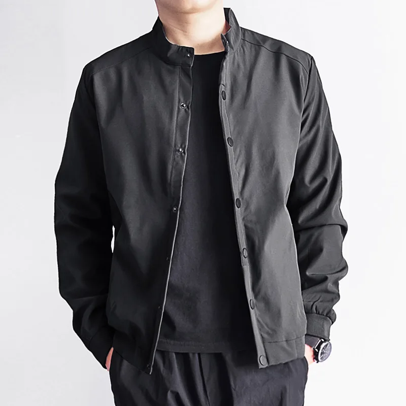 

2021 spring and autumn fat coat men's extra large m-8xl casual men's stand collar jacket stretch top fashion