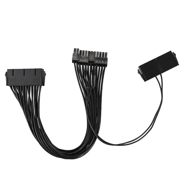 Блок питания ATX горно-30cm 24 Pin двойной PSU Питание мм удлиняющий кабель для