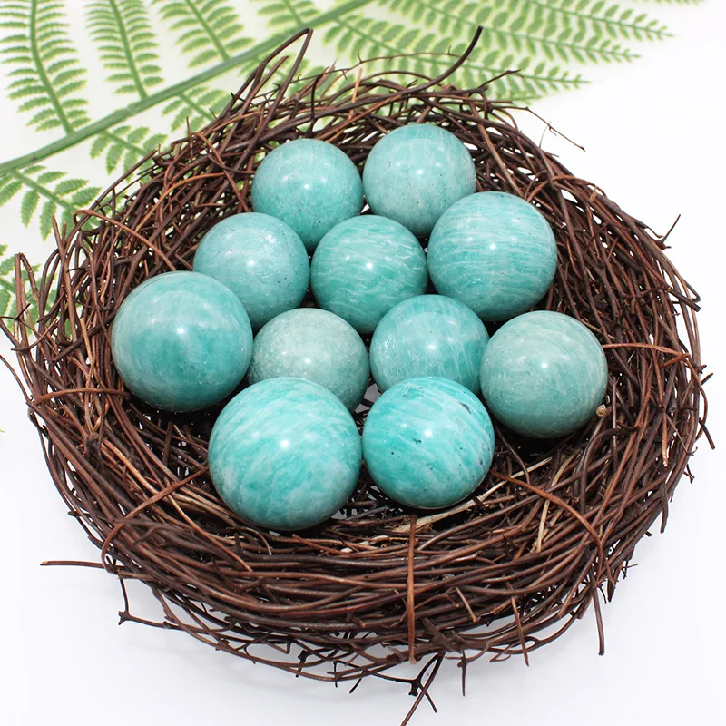 

Natural Crystal Ball Ornaments Amazonston Original Stone Feng Shui Ornament Quartz Crystals Wicca Stones Crystal Paperweight