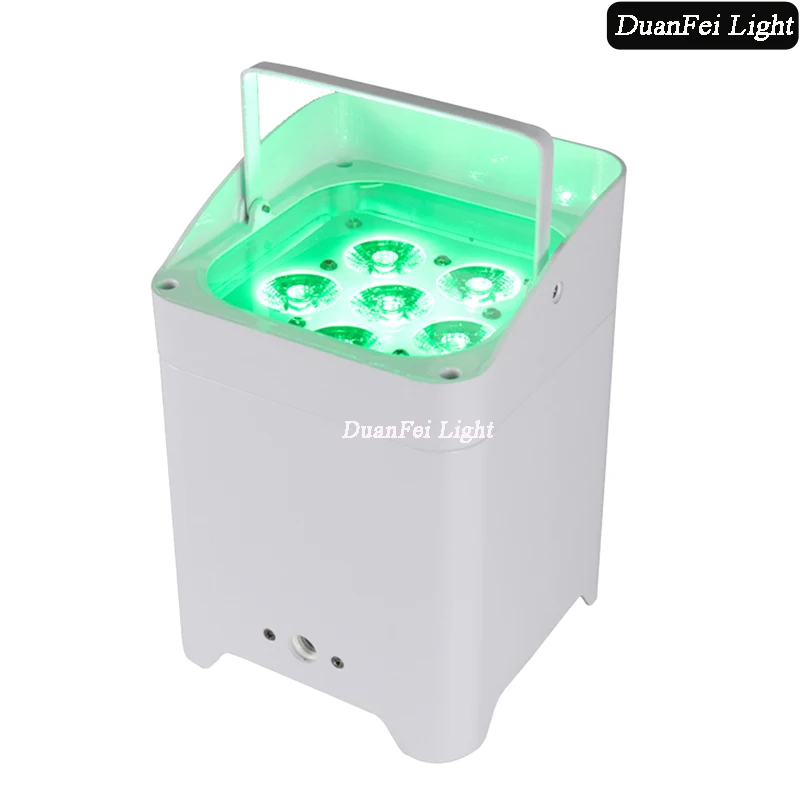 2 шт. Белый дом/черный дом led par батарея питание 6x18 Вт 6в1 rgbwa uv беспроводный с Wi-Fi