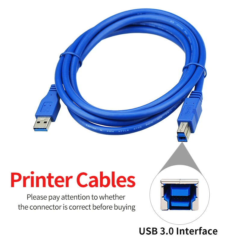 Кабель для принтера USB 3 0 кабель печати Папа папа сканера факсимильного аппарата