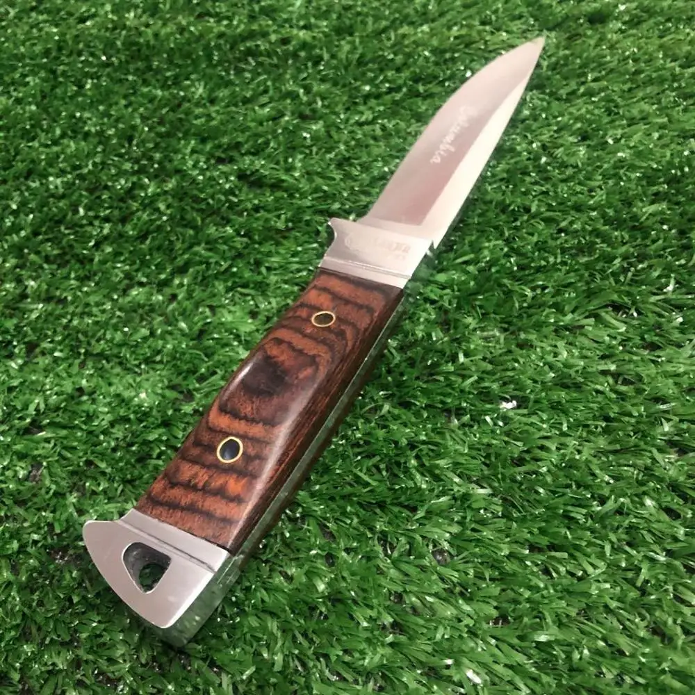 Открытый прямой нож 5CR13 из нержавеющей стали с алюминиевой ручкой Охотничий