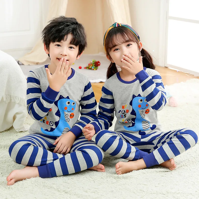 Girls' Autumn Pajamas Set children's pure cotton underwear baby home clothes children's autumn clothes and autumn pants 2-piece
