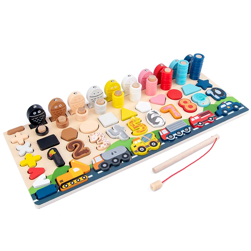 Монтессори Развивающие деревянные игрушки геометрическая форма познавание