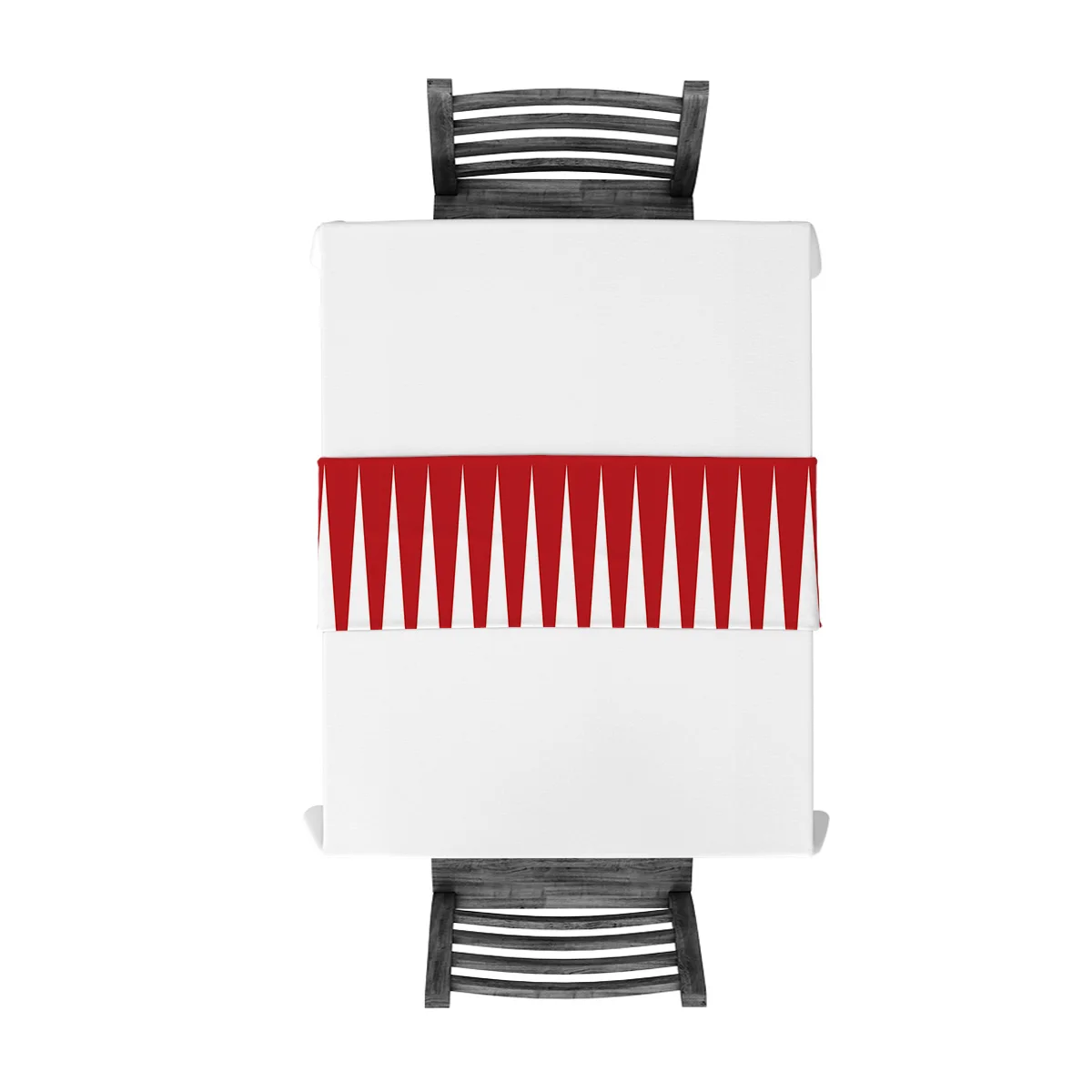 Дорожка для стола с красными и белыми полосками Декоративная скатерть цветочным