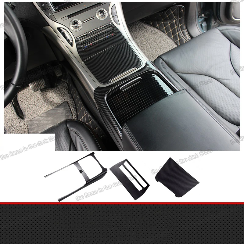 lsrtw2017 abs car gear panel chrome trims cup frame for lincoln mkx 2016 2017 2018 2019 Nautilus | Автомобили и мотоциклы