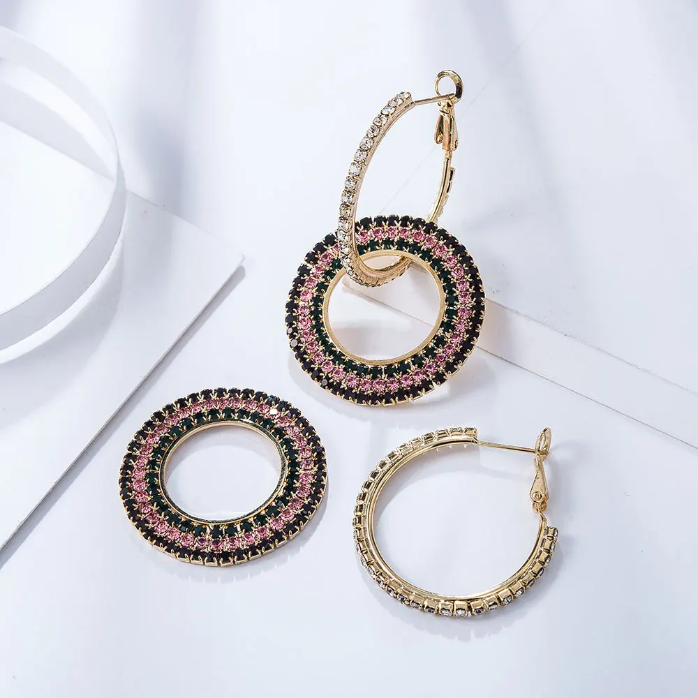 Viennois Gold Color Hoop Earrings for Women Boho Round Female Party Metallic Chic Fashion Jewelry | Украшения и аксессуары