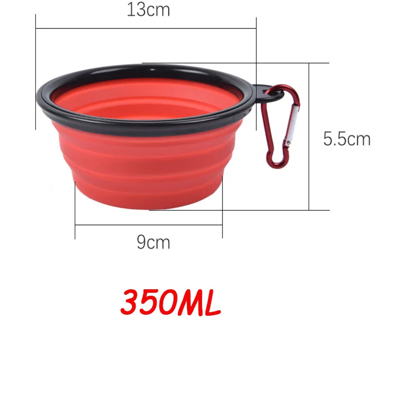 

350ML Dog Bowl Food Container for Small Medium Dogs Cat Bowl Pet Eating Dishes Pet Accessories Foldable Portable Travel Bowl