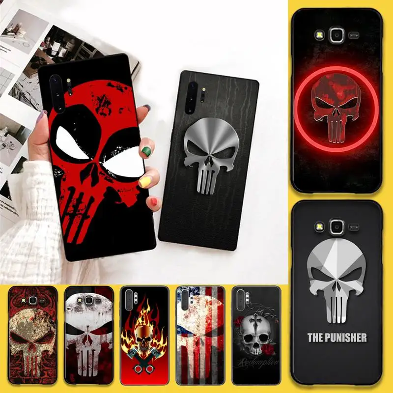 Крутой Каратель Череп искусство мягкий силиконовый черный чехол для телефона