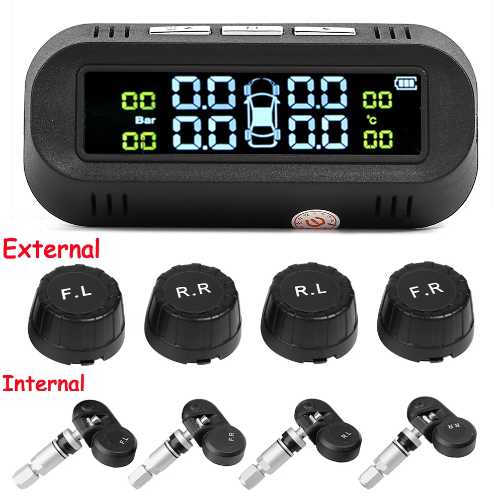 USB Солнечная TPMS C68 автомобильная система контроля давления в шинах энергия