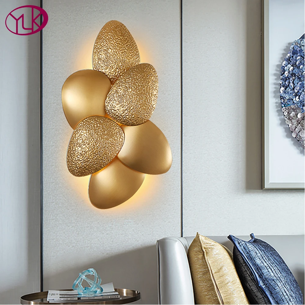 Креативный дизайн настенный светильник для Гостиная Золотой Фон приспособление украшения дома ing