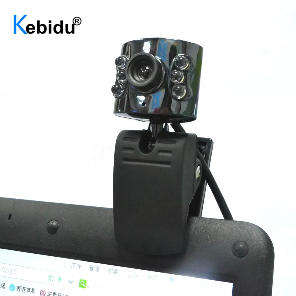 Kebidu 30 0 мегапиксель USB 2 веб камера ПК 6 светодиодный светильник HD с микрофоном