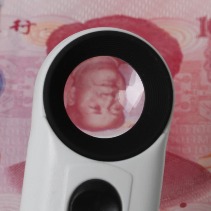 40X ручной 2 светодиодный светильник Лупа Чтение увеличительное Стекло ювелирные