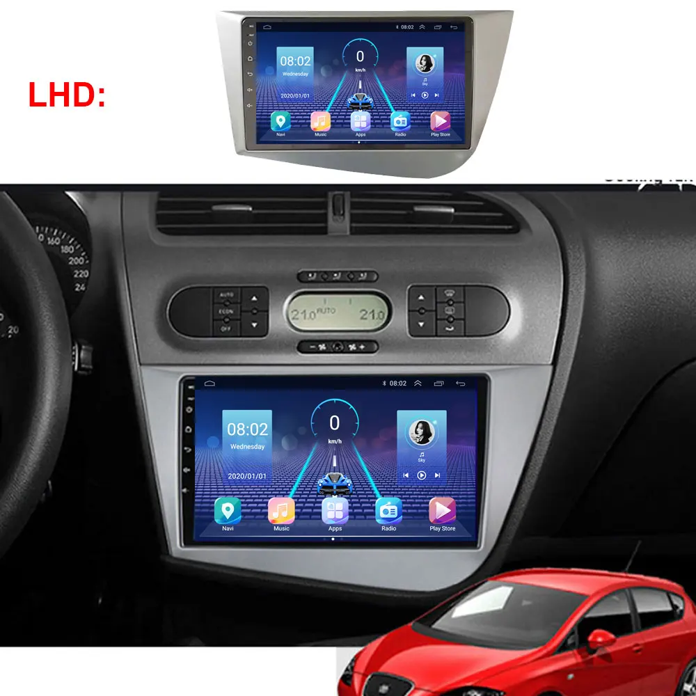 Автомобильный радиоприемник JUSTNAVI Android 10 0 для Seat Leon 2 MK2 RHD LHD 2005-2012 видеоплеер с GPS