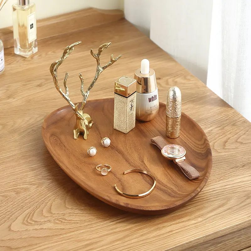 

Casegrace Wooden Deer Earrings Necklace Ring Pendant Bracelet Jewelry Display Stand Tray Wood Storage Racks Organizer Holder