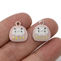 5pcs enamel gold color japanese toys charm pendant for jewelry making necklace bracelet earrings diy accessories craft
