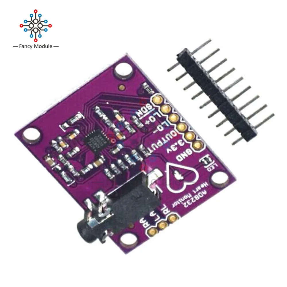 AD8232 физиологическое измерение пульса сердца ЭКГ био Монитор датчик Модуль платы