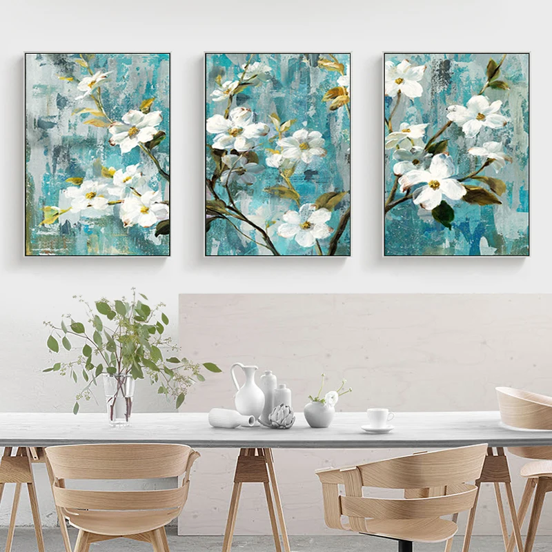 Абстрактная картина маслом Классические Цветочные постеры и принты Картина на