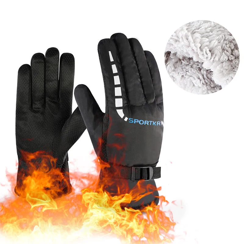 

Winter Cycling Gloves Warm Full Finger Glove Ski Hiking Outdoor Sports Bicycle Bike Scooter Riding Motorcycle