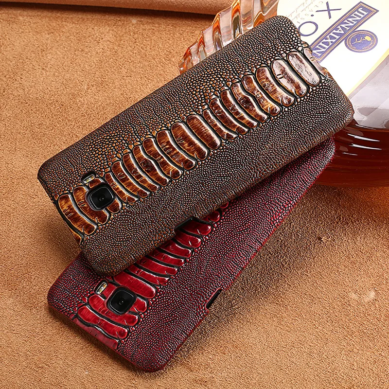 Genuine Leather Phone Case For Samsung Galaxy S8 S9 Plus Lizard Texture Back Cover S7 Edge A5 A7 J3 J5 J7 2017 Cases |