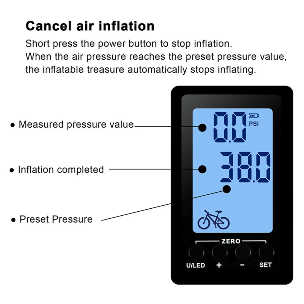 Электрический насос для интеллектуального велосипеда 12 В автомобильный