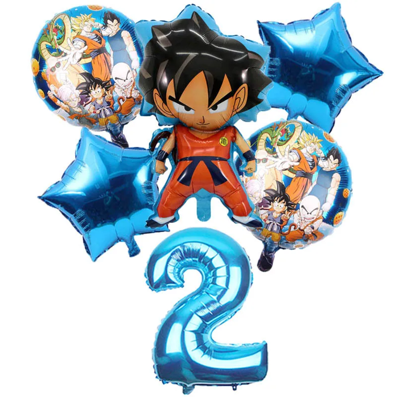 

6pc/ Cartoon Birthday Party Balloon 30 Inch Aluminum Foil Number Boy Birthday Party Decoration Balloon Baby Shower Decoration