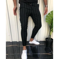 mens pants striped joggers trousers male casual summer social slim fit streetwear clothing sweatpantship hop soft elastic 2020
