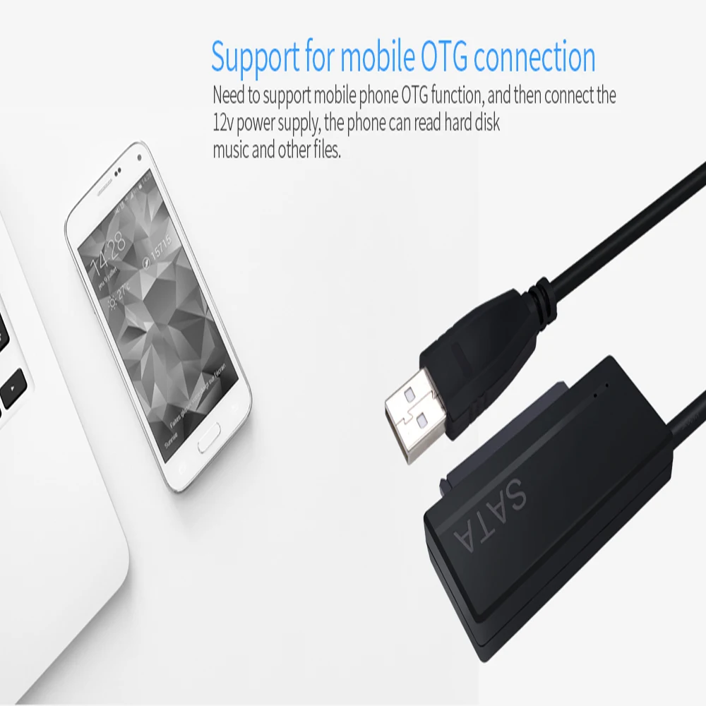 Кабель преобразователь TISHRIC с USB 2 0 на SATA 22pin для ноутбука CD/DVD поддержка Caddy внешний