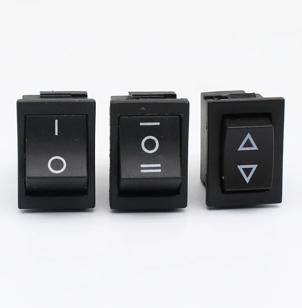 1 шт. кнопочный Переключатель KCD1 Mini черный 3 контакта/6 контактов ВКЛ./ВЫКЛ./вкл.