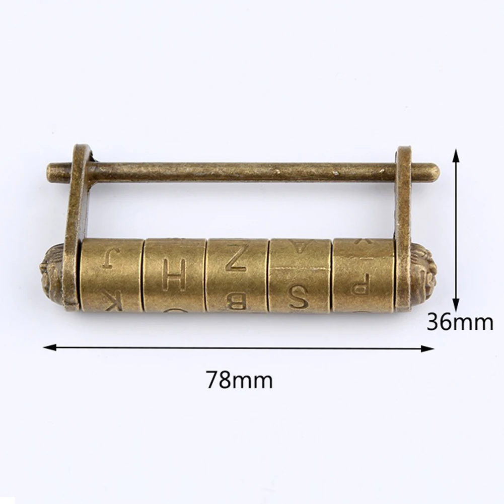 Китайский ретро ящик с паролем Античная бронзовая фурнитура винтажная шкатулка