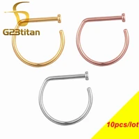 unisex fake nose hoop ring piercing mens and womens punk trick pierce accessories g23 titanium body piercing jewelry wholesale