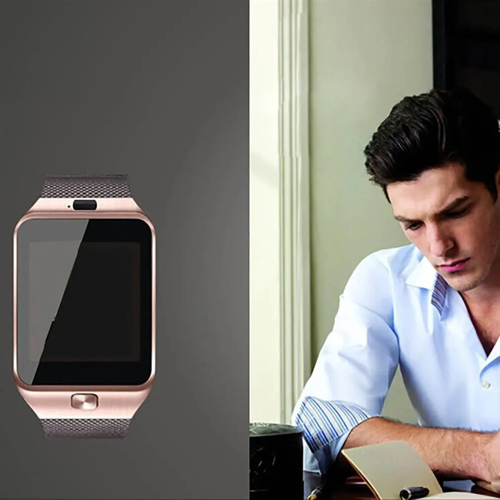 Умные часы DZ09 Цифровые мужские для Apple Samsung Android мобильный телефон беспроводные SIM