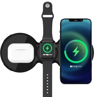 15w 3 in 1 wireless charger for iphone 12 11 pro samsung s10 s21 note 20 fast charging pad dock station for apple watch airpods