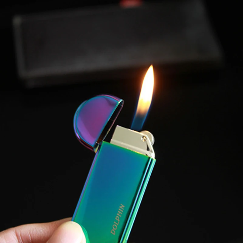 Металлическая компактная Зажигалка без огня ультратонкий кремниевый Бутан