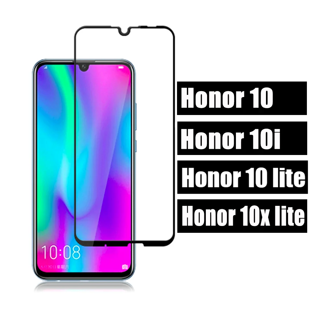 Защитное стекло с полным покрытием для Honor 10 lite light экрана huawei honor life 10x 10i