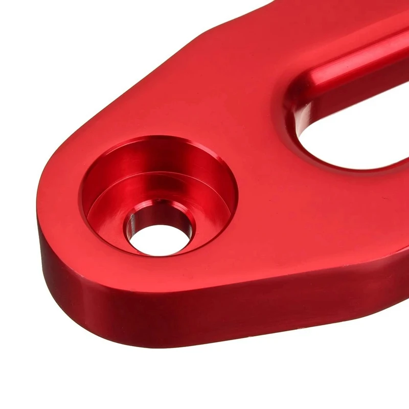 

10 Inch 254mm High-Grade Billet Aluminum Hawse Fairlead 8000-15000 LBs ATV UTV Synthetic Winch Rope Cable Red