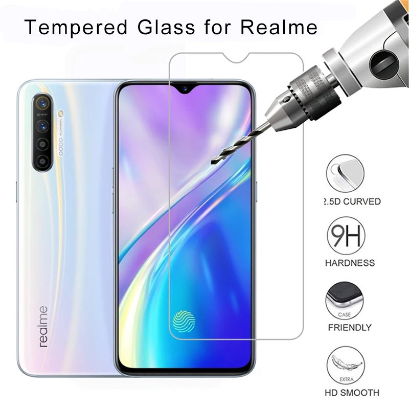 Защитное стекло для экрана Realme 5 Pro U1 Q закаленное X2 XT X 9H HD прозрачное|Защитные