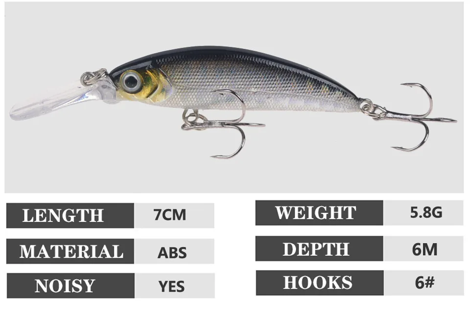 Мини-приманка для форели 6 г/7 см гольян
