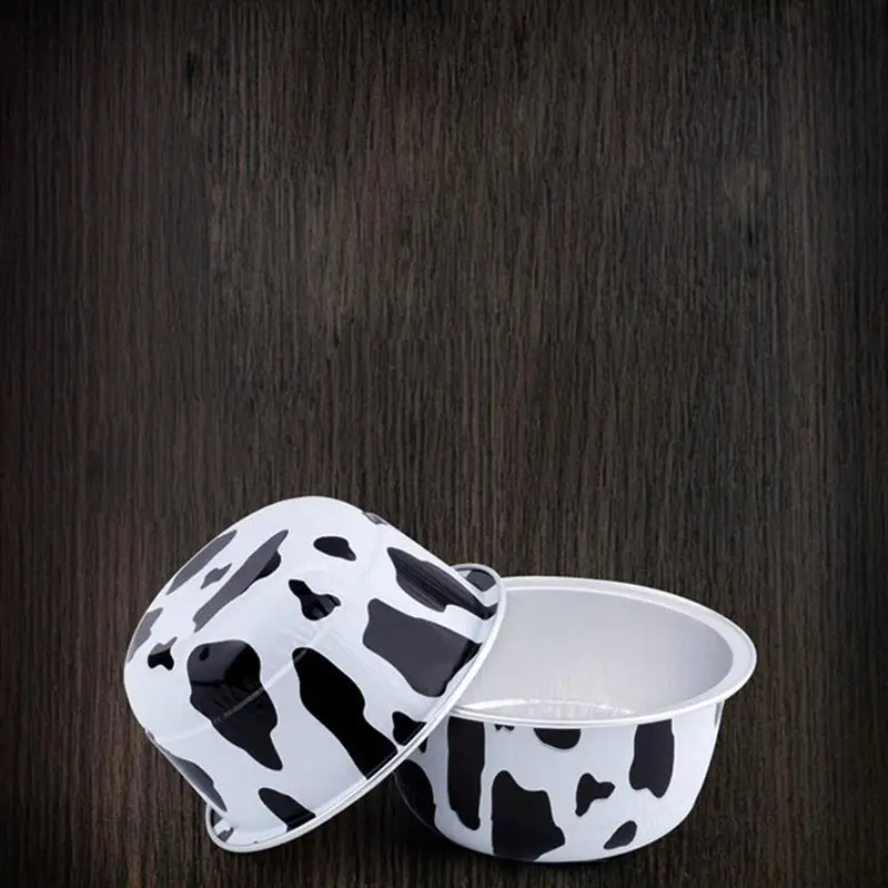 20pcs Cake Cup Lids Cow Grain Aluminum Foil Durable Dessert Pudding for Home Baking Kitchen Accessories | Дом и сад