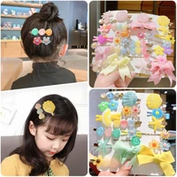 korean version of the new childrens hairpin net celebrity princess hair accessories girl baby broken hair bangs clip headdress