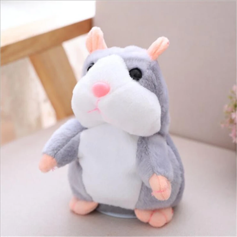 

Dropshipping Talking Hamster Falante Mouse Pet Plush Toy Cute Talking Sound Record Educational Stuffed Doll Children Gifts 15cm