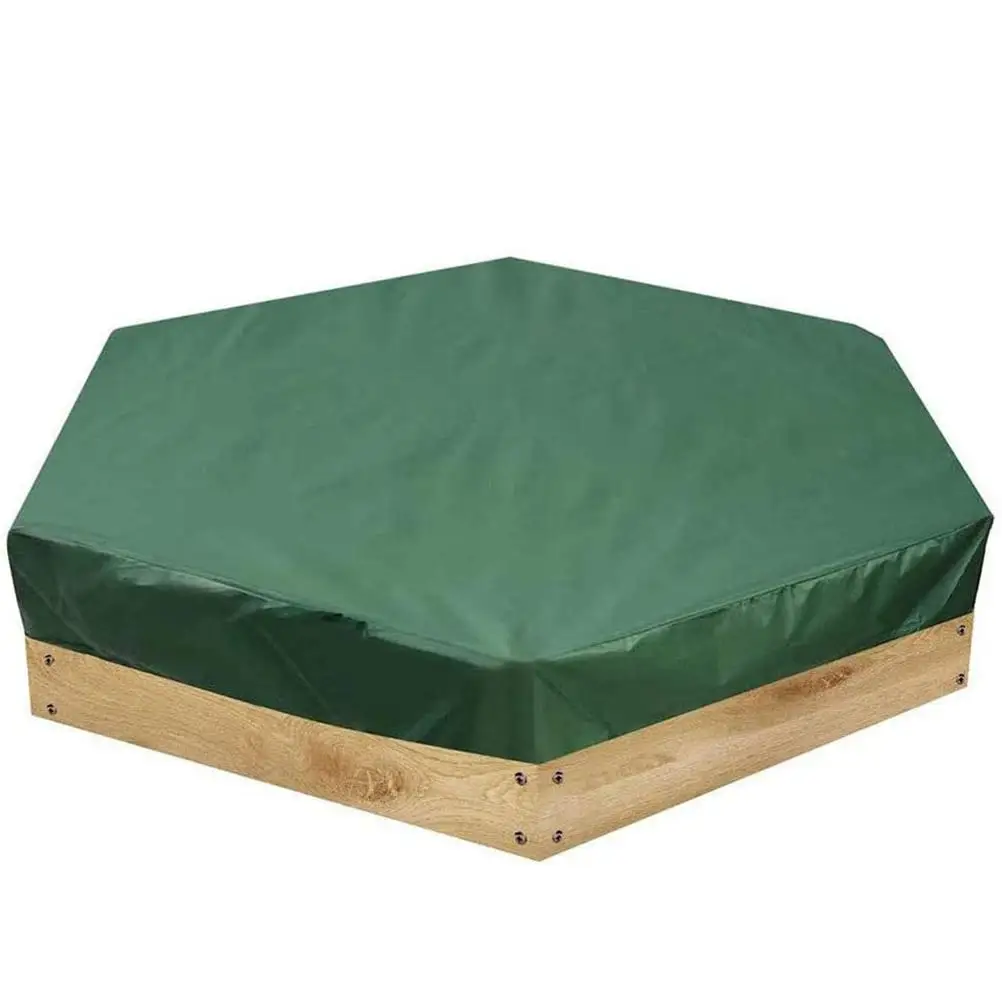 

Oxford Sandbox Cover Kids Toy Protection Dustproof Waterproof Hexagonal Sand Pit Cover with Drawstring for Outdoor Garden