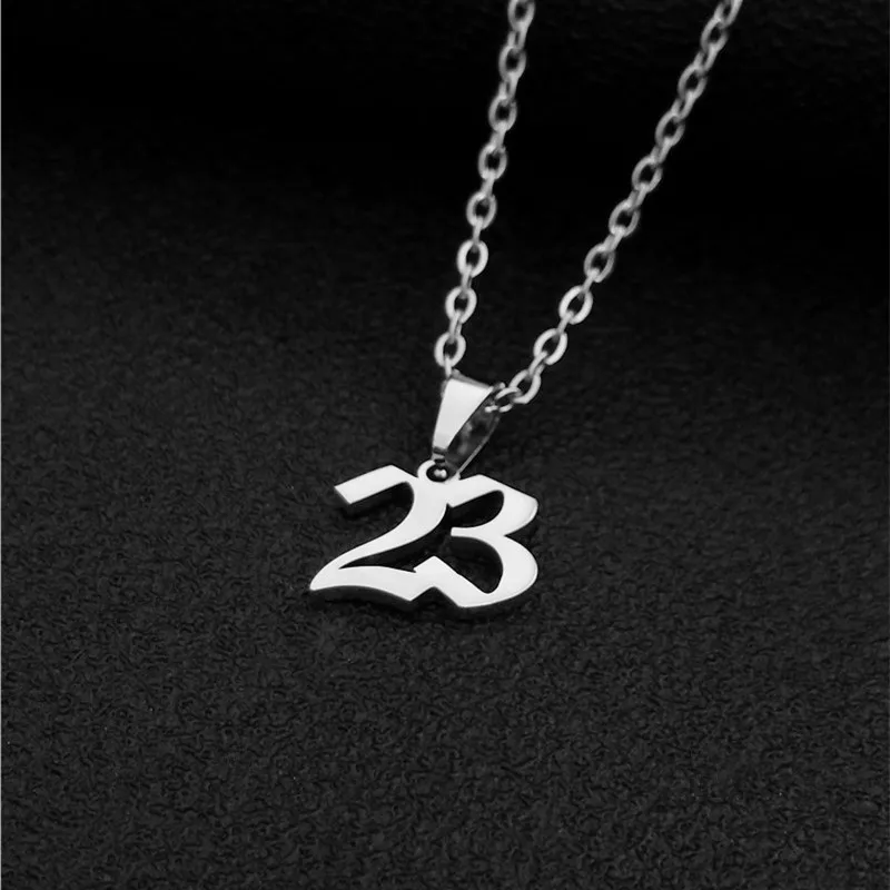 Персонализированные ювелирные изделия ожерелья с цифрами Goth для женщин колье из