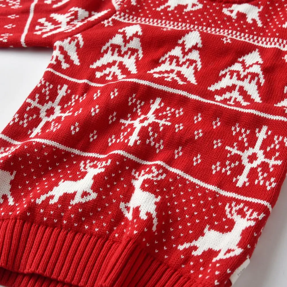 Вязаный двухслойный свитер для маленьких мальчиков на Рождество 100% хлопок