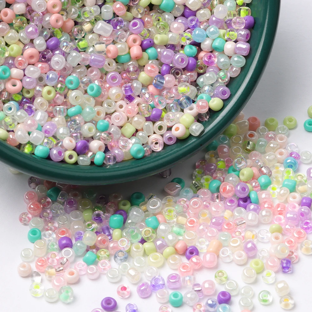 

2/3/4mm Acrylic Charm Czech Glass Round Seed Spacer Beads DIY Bracelet Necklace Jewelry Making Accessories Sewing Accessories