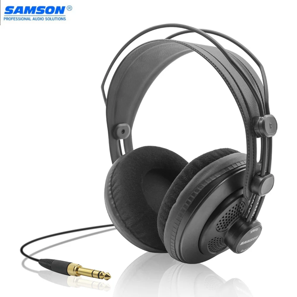 

SAMSON SR850 Studio Reference Monitor Headphones Dynamic Headset Semi-open Design for Recording Monitoring Music Game Playing